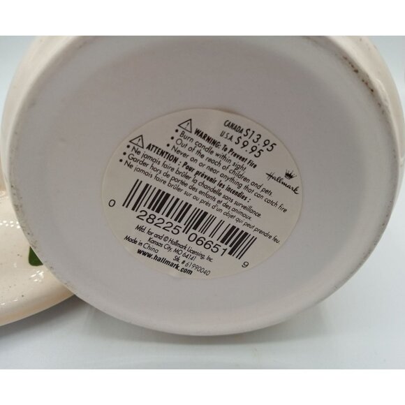 Candle Holder Lidded Hallmark Autumn Leaves Vanilla Jar Y2K Vintage 6 Inches - Picture 3 of 16